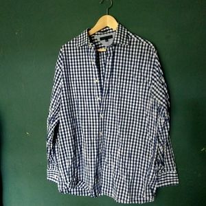 Tommy Hilfiger Mens Dress Shirt Blue 16.5 X 34-35